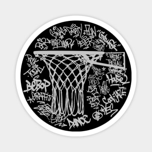Basketball Retro Hoop Graffiti Backboard Hip Hop Magnet